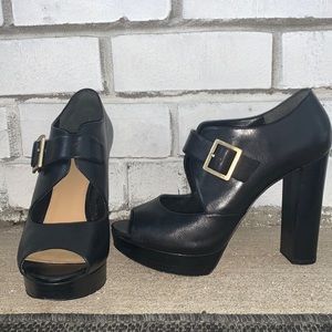 Michael Kors 5in Black Leather Heels